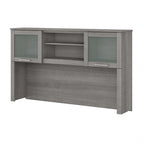 Bush Furniture Somerset Ash Gray 60W Hutch for L Shaped Desk - 59.09L x 12.50W x 35.69H