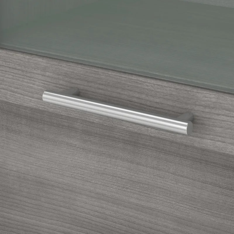 Bush Furniture Somerset Ash Gray 60W Hutch for L Shaped Desk - 59.09L x 12.50W x 35.69H