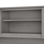 Bush Furniture Somerset Ash Gray 60W Hutch for L Shaped Desk - 59.09L x 12.50W x 35.69H