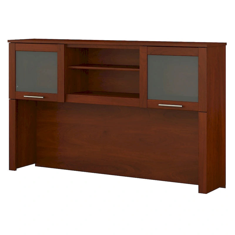 Bush Furniture Somerset Ash Gray 60W Hutch for L Shaped Desk - 59.09L x 12.50W x 35.69H
