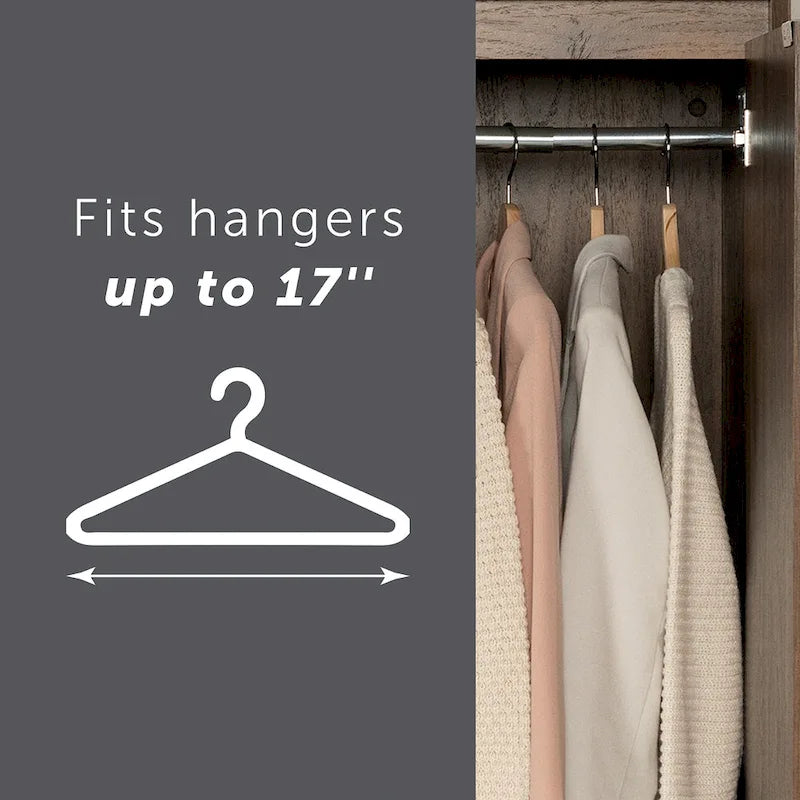 5-Drawer Door Chest Dresser with Clothes Rod, Glam Style with Brass Legs and Faux Marble Top