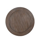 Round Accent End Table 18"x18"x24", Dovetail Grey Finish with 2 Fixed Wood Shelves