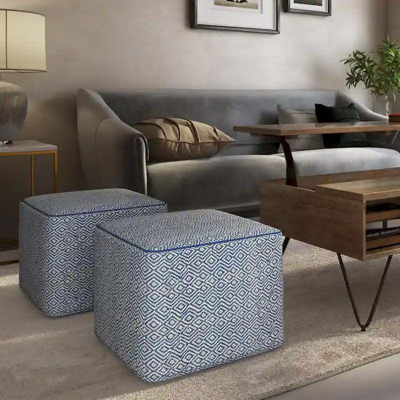 WYNDENHALL Dougan Boho Square Pouf