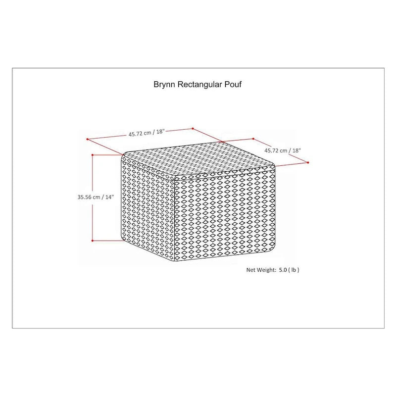 WYNDENHALL Dougan Boho Square Pouf