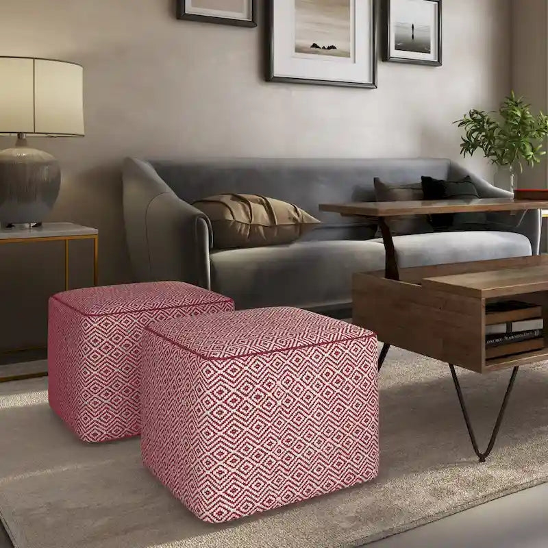 WYNDENHALL Dougan Boho Square Pouf
