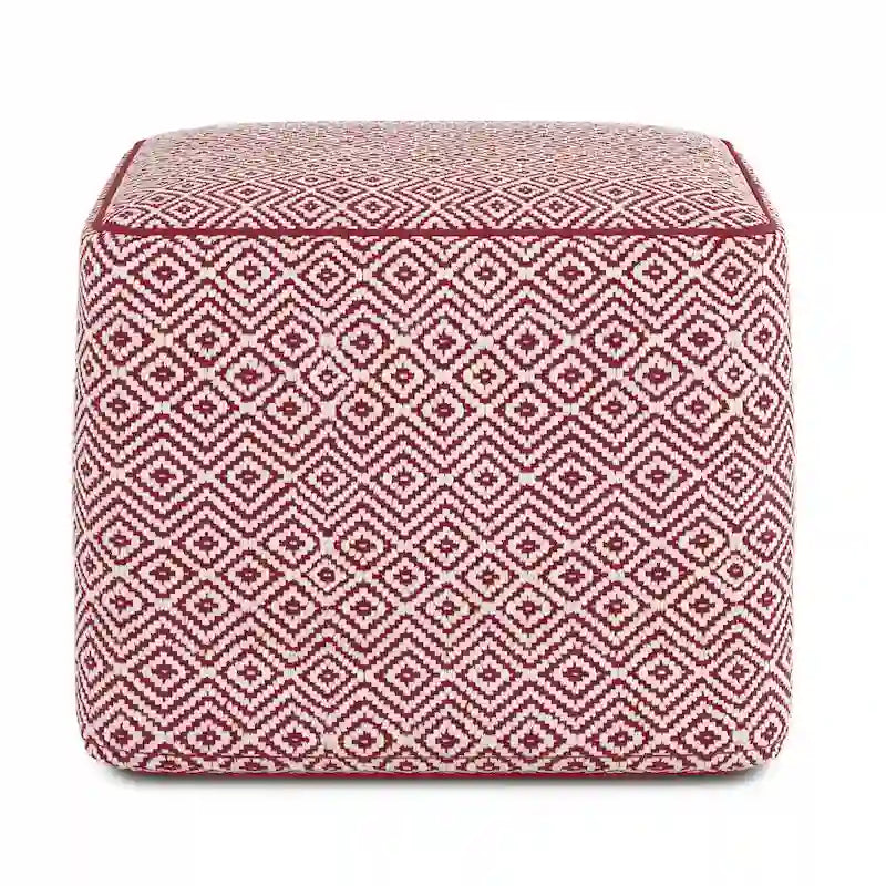 WYNDENHALL Dougan Boho Square Pouf