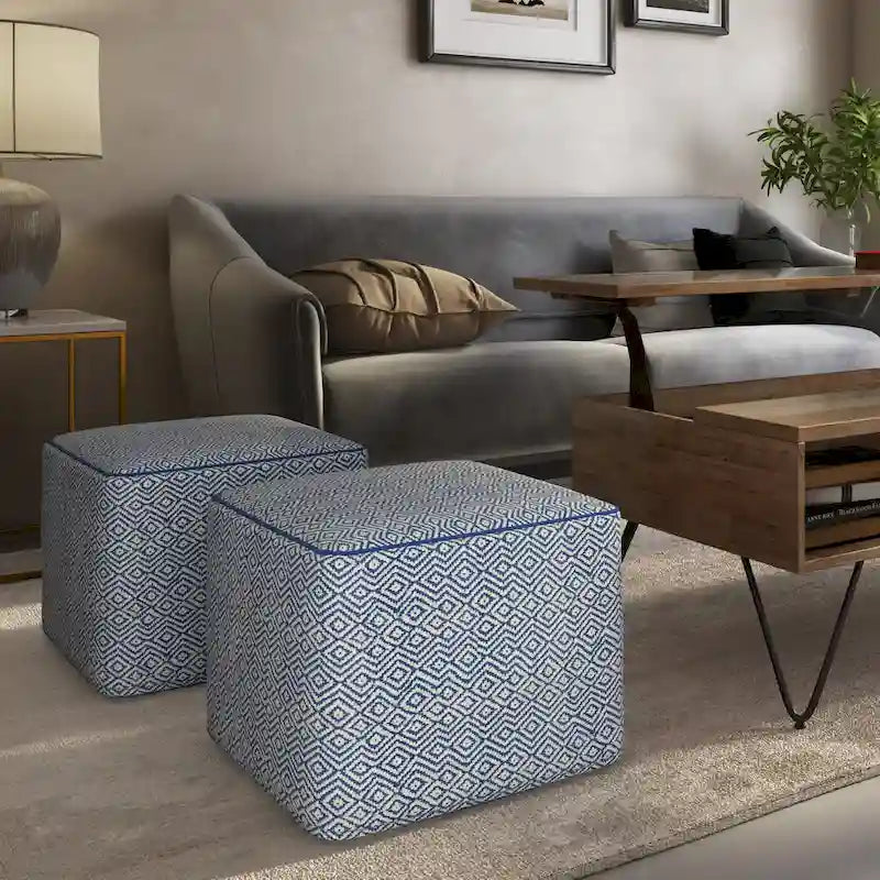 WYNDENHALL Dougan Boho Square Pouf