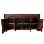 Handmade Sheesham Wood and Iron 4-door 4-drawer Sideboard (India) - 71 x 18 x 35