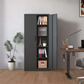 Metal Garage Storage Cabinet Tool Steel with Doors and 3 Shelves