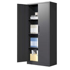 Metal Garage Storage Cabinet Tool Steel with Doors and 3 Shelves