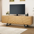 Moasis 63-inch Water Ripple Relief 4-Door Storage TV Stand - 63