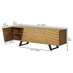 Moasis 63-inch Water Ripple Relief 4-Door Storage TV Stand - 63
