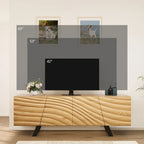 Moasis 63-inch Water Ripple Relief 4-Door Storage TV Stand - 63