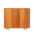 Walnut farmhouse tv stand 2 Storage Cabinet Media Console with open shelves