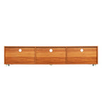 Walnut farmhouse tv stand 2 Storage Cabinet Media Console with open shelves