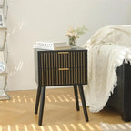 Mid Century Nightstand Modern Bedside Table with 2 Drawers