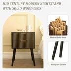 Mid Century Nightstand Modern Bedside Table with 2 Drawers