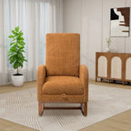 High Back Rocking Chair with Retractable Footrest