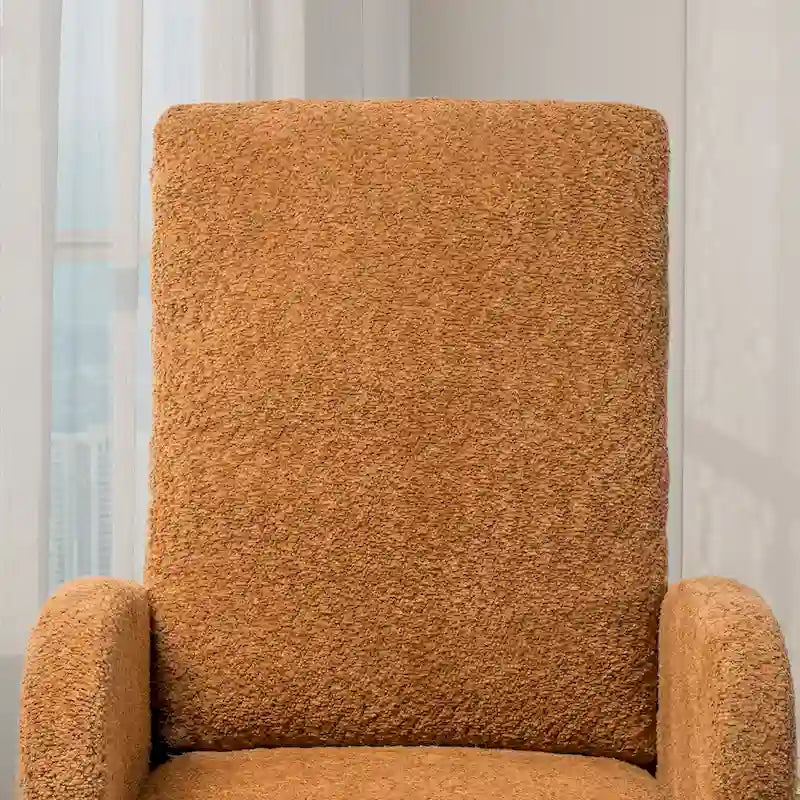 High Back Rocking Chair with Retractable Footrest