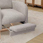 High Back Rocking Chair with Retractable Footrest