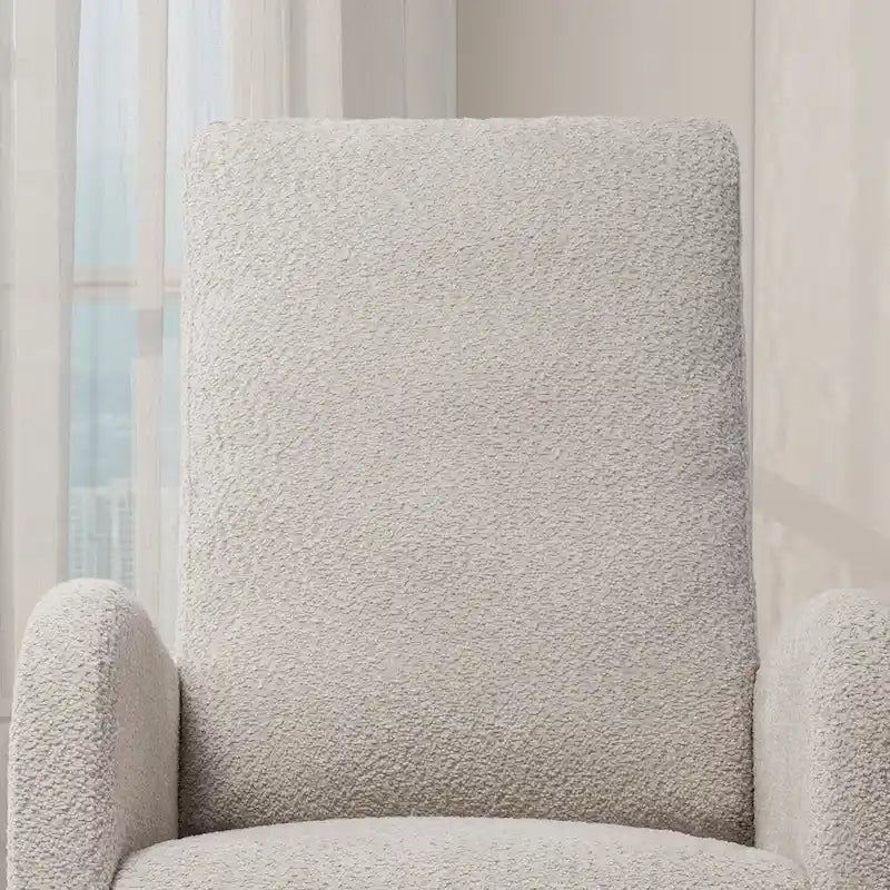 High Back Rocking Chair with Retractable Footrest