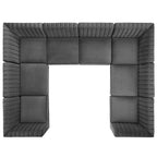 Triumph Channel Tufted Performance Velvet 8-Piece Sectional Sofa