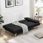 Wooden Sofa Bed with Armrest Two Holders