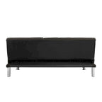 Wooden Sofa Bed with Armrest Two Holders