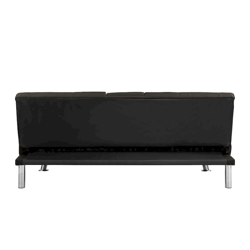 Wooden Sofa Bed with Armrest Two Holders