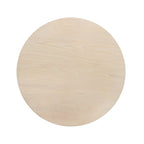 Round Side Table with Metal Base in Oak White and Black