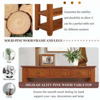 48 Solid Pine Wood Top Console table