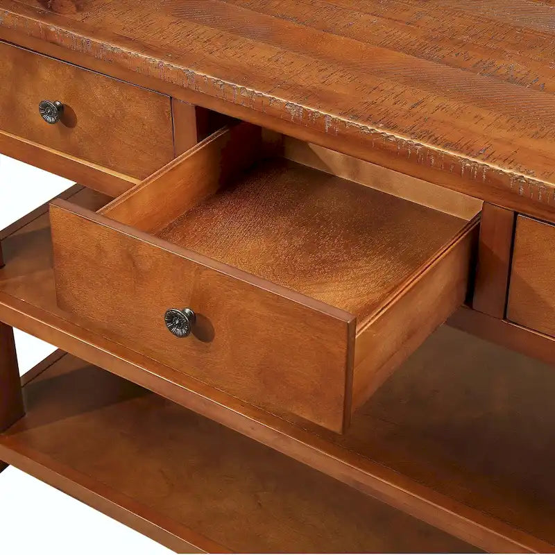 48 Solid Pine Wood Top Console table