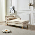 Modern Upholstery Chaise Lounge Chair with Storage Velvet