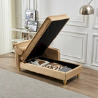 Modern Upholstery Chaise Lounge Chair with Storage Velvet