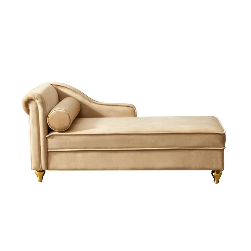 Modern Upholstery Chaise Lounge Chair with Storage Velvet