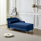Modern Upholstery Chaise Lounge Chair with Storage Velvet