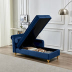 Modern Upholstery Chaise Lounge Chair with Storage Velvet