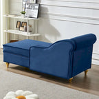Modern Upholstery Chaise Lounge Chair with Storage Velvet