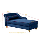 Modern Upholstery Chaise Lounge Chair with Storage Velvet