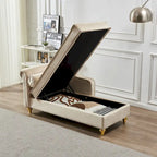 Modern Upholstery Chaise Lounge Chair with Storage Velvet