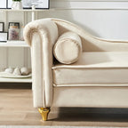 Modern Upholstery Chaise Lounge Chair with Storage Velvet