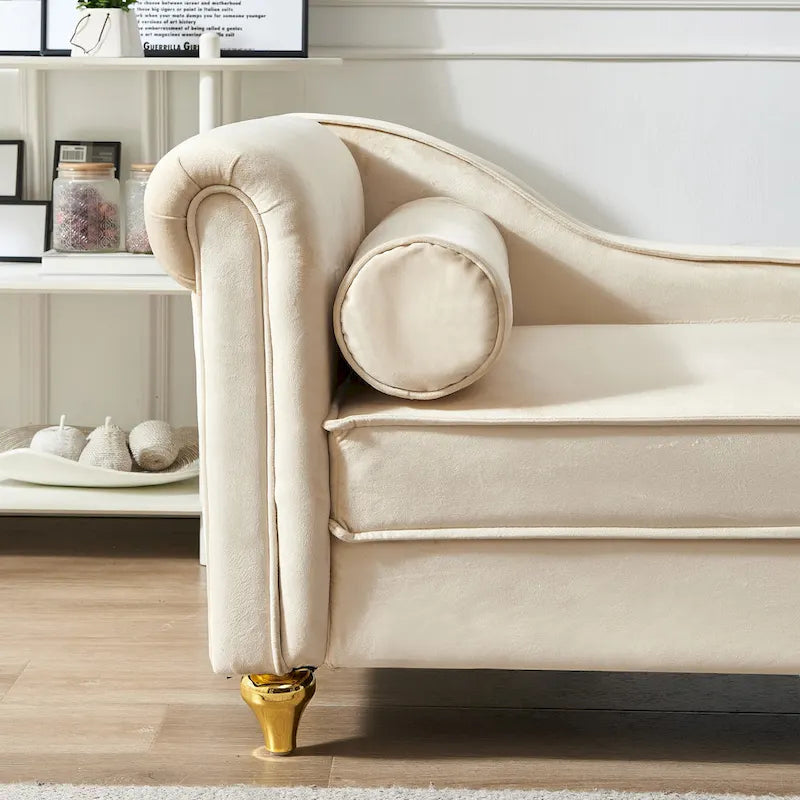 Modern Upholstery Chaise Lounge Chair with Storage Velvet
