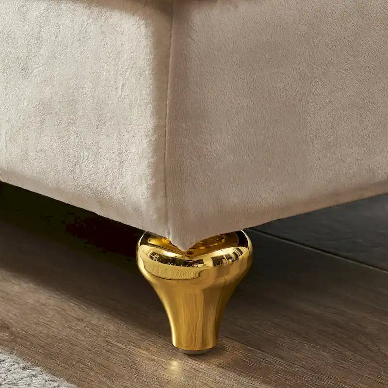 Modern Upholstery Chaise Lounge Chair with Storage Velvet