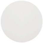 Round White Dining Table 39.4"x39.4"x30", Glossy Finish with Modern Tubular Legs, Seats 4
